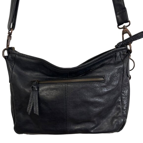 AMSTERDAM HERITAGE Shoulder Bag Black Slouchy Multiple Zippers Bronze Hardware - Picture 2 of 15